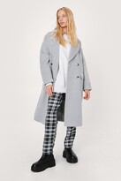 Thumbnail for your product : Nasty Gal Womens Petite Double Breasted Wool Look Coat