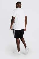 Thumbnail for your product : boohoo Big & Tall Tricot Shorts With MAN Tape