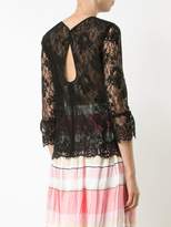 Thumbnail for your product : Monique Lhuillier sheer lace blouse