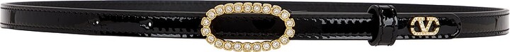 Valentino Garavani V Logo Signature 10 Belt in Black