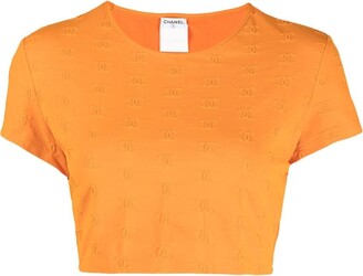 1990-2000s Logo-Embroidered Cropped Top
