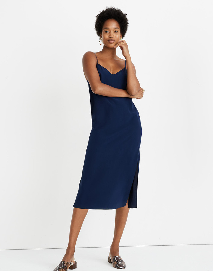 petite silk slip dress