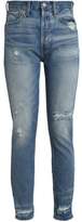 Thumbnail for your product : RE/DONE Distressed High-rise Straight-leg Jeans