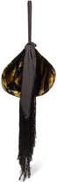 Thumbnail for your product : Hillier Bartley Lantern Zebra-print Velvet And Leather Pouch