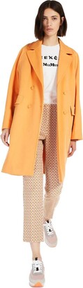 Weekend Max Mara Plinio Orange Double-Breasted Coat