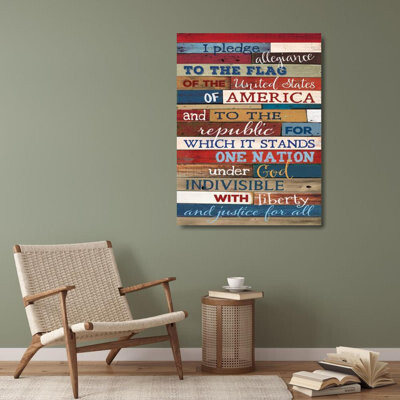 Trinx Rae, Marla Gallery Wrapped Canvas Art Titled: Pledge of Allegiance