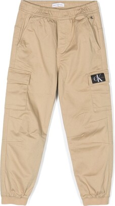 Calvin Klein Kids Logo-Patch Cargo-Trousers