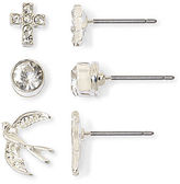Thumbnail for your product : Carole Silver-Tone Novelty 3-pr. Stud Earring Set