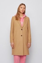 Thumbnail for your product : Boss Button-through formal coat in a virgin-wool blend