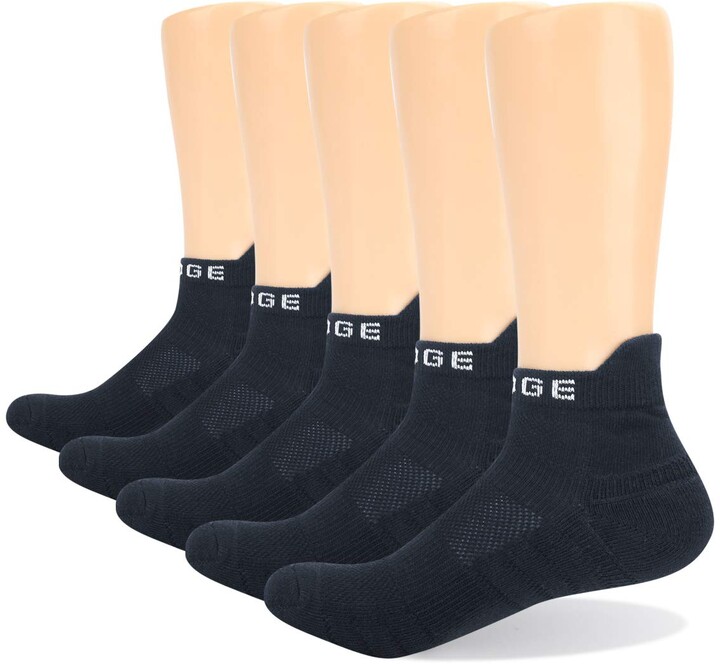 YUEDGE Womens Moisture Wicking Comfy Cotton Cushion Crew Sports Athletic Socks 5 Pairs/Pack 