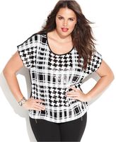 Thumbnail for your product : MICHAEL Michael Kors Size Printed Sequined Top
