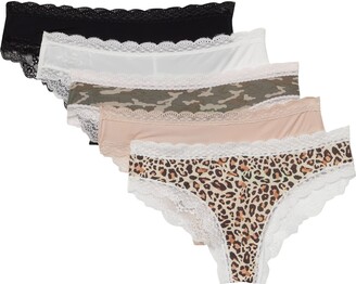 Honeydew Intimates Aiden Lace Back Hipster 5-Pack (Assorted 1
