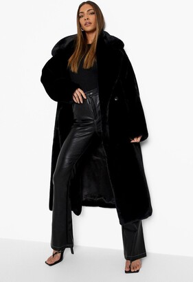 boohoo Luxe Faux Fur Longline Coat