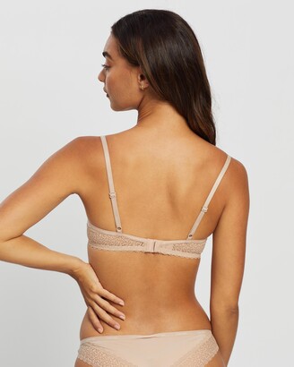 Calvin Klein Women's Nude Underwire Bras - Flirty Balconette Bra - Size 12B at The Iconic
