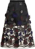 Thumbnail for your product : Sacai patch embroidered skirt