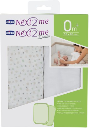 Chicco Next To Me Bedside Crib Bedding Set, Grey