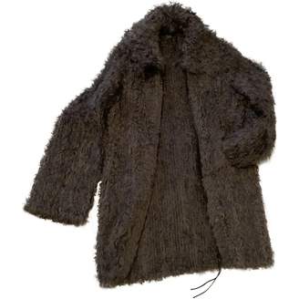 Meteo Grey Shearling Coat for Women
