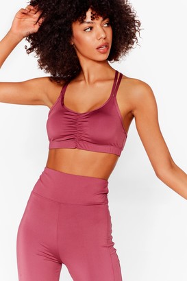 ruched workout tops