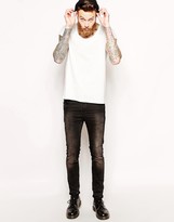 Thumbnail for your product : ASOS BRAND T-Shirt With Bound Scoop Neck And Roll Sleeve