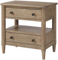 Lark Manor Open Nightstand Sand Finish With 2 Drawers