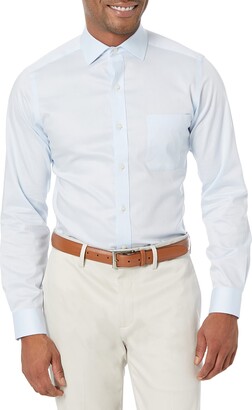 Buttoned Down Men's Tailored Fit Stretch Twill Non-Iron Dress Shirt