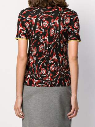 Escada Sport floral intarsia knitted top