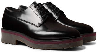 Lanvin Polished-Leather Derby Shoes - Men - Black