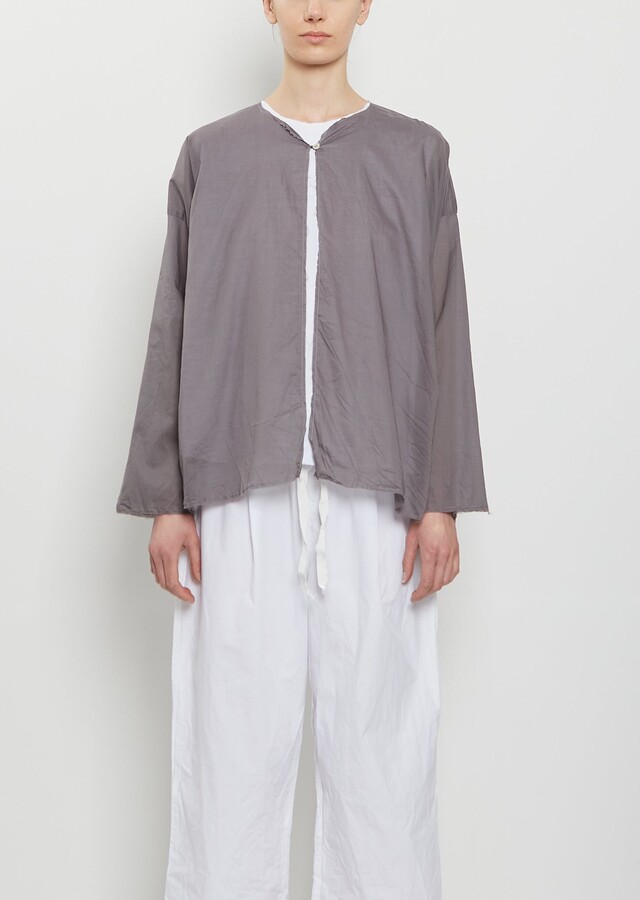 SCHA Cotton Organza Open Front Top