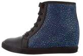 Thumbnail for your product : Stuart Weitzman Embellished Wedge Sneakers