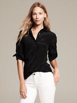 Thumbnail for your product : Banana Republic Silk Utility Blouse