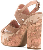 Thumbnail for your product : Twin-Set crossover strap platform sandals