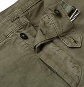 Thumbnail for your product : Officine Generale Julian Slim-Fit Garment-Dyed Cotton And Linen-Blend Trousers