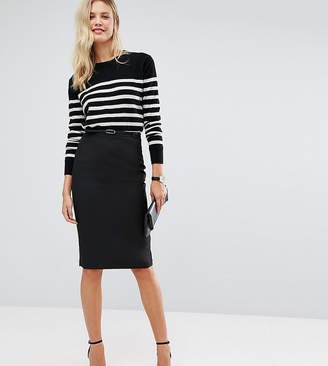 ASOS Tall TALL Tailored Belted Pencil Skirt in Longer Length