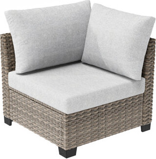 Ebern Designs Jannie 31.5'' Wide Outdoor Patio Sofa with Cushions
