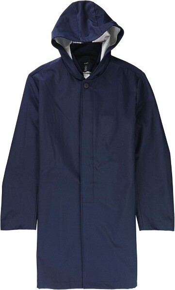 Alfani AlfaniMensBondedHoodedTopCoat,bluemidnight,Large