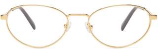 Stella McCartney Oval Metal Glasses - Womens - Gold