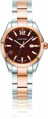 Philip Stein Teslar Women's Traveler Swiss-Quartz Watch with Two-Tone-Stainless-Steel Strap
