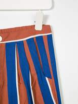 Thumbnail for your product : Bobo Choses pleated detail striped trousers