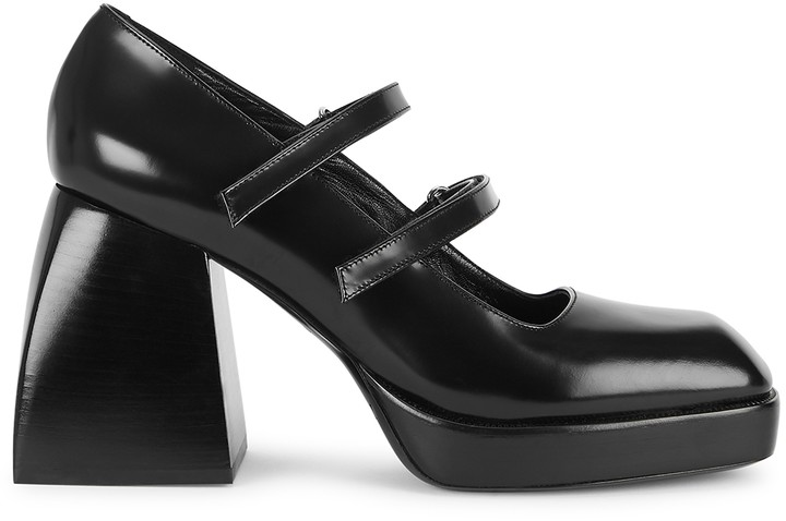 Nodaleto bulla babies 85 black leather pumps Clearance