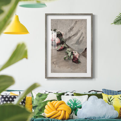 Lark Manor Vintage Floral Print CCLXXXII -Framed Print