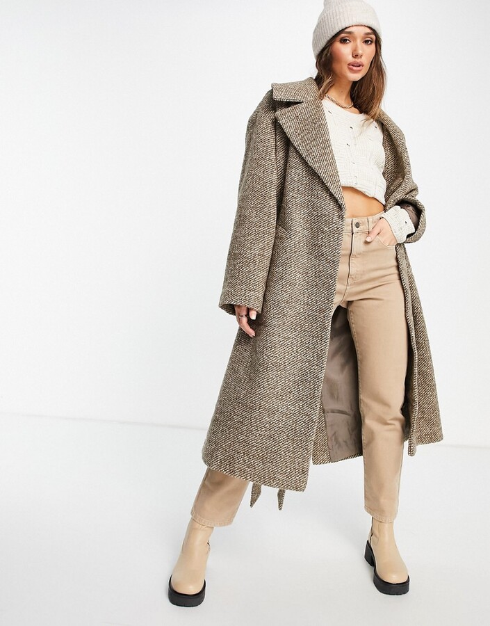 Brown Herringbone Coat | Shop the world's largest collection of 