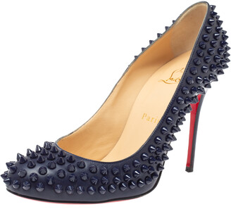 blue louboutin shoes