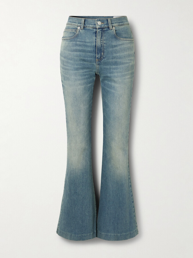 MCQUEEN - High-rise Boot-cut Jeans - Blue