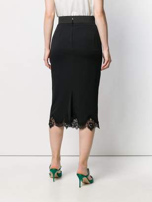 Dolce & Gabbana lace trim midi skirt