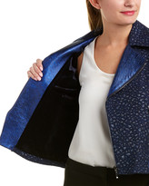 Thumbnail for your product : Elie Tahari Leather-Trim Wool-Blend Jacket