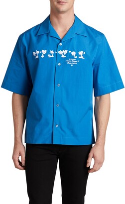 Givenchy Chito Bandana Short Sleeves Shirt in Blue & Black