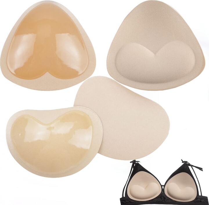 Wieysdoo Self-Adhesive Inserts Bra Pads Inserts Push Up Pads Removable Breast  Enhancer for Bras Bikini Swimsuit Sports 2 Pairs (2 - ShopStyle