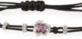 Thumbnail for your product : Pippo Perez Pull-Cord Bracelet with Pink Sapphire Frog & Diamonds