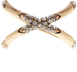 House Of Harlow Crystal Detail X Ring - Size 7