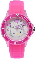 Thumbnail for your product : Hello Kitty Watch, Women's Pink Rubber Strap 40mm HWL1346PK